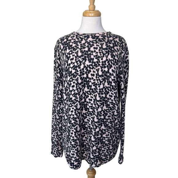 EQUIPMENT Femme Printed 100% Cashmere Crewneck Sweater Large - Picture 2 of 8